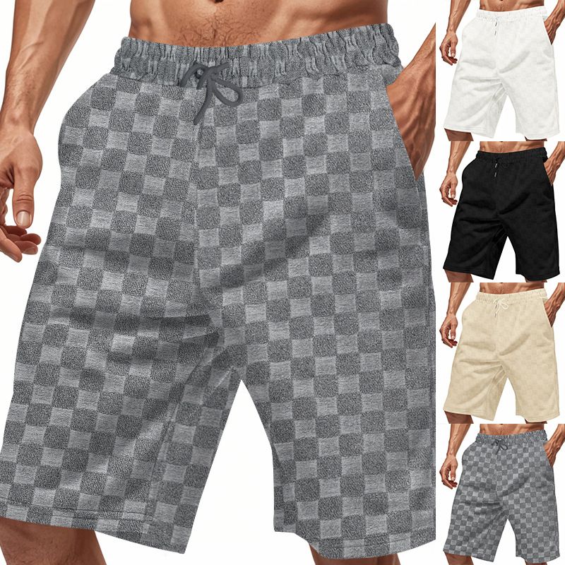 Men Lattice Sport Pants Male Sweat Pant Drawstring Casual Summer Athletic Workout Custom  Men's Clothing  Bottoms  Shorts
