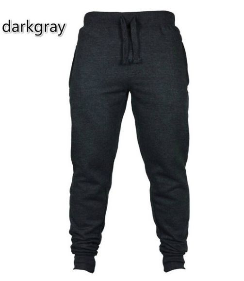 Mens Casual Trouser Fitness Men Sportswear Bottoms Skinny Sweatpants Trousers Black Gyms Jogger Track Pants Casual