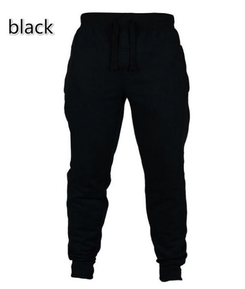 Mens Casual Trouser Fitness Men Sportswear Bottoms Skinny Sweatpants Trousers Black Gyms Jogger Track Pants Casual