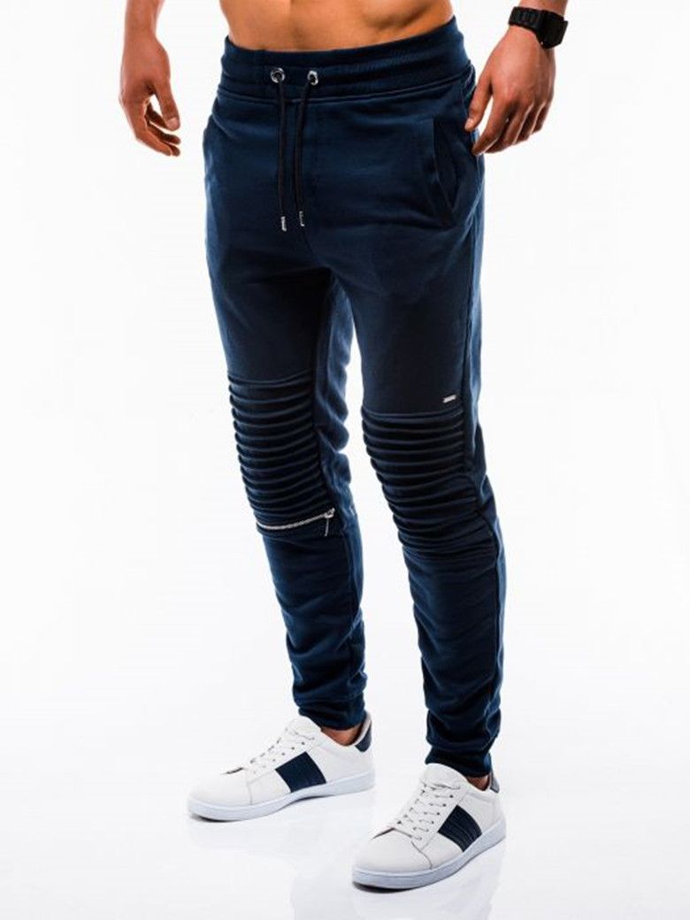 Style Mens Slim Fit Tracks Fitness Pants High Quality Men Jogger Pants Printed LOGO Stacked Sweat Pants  Casual