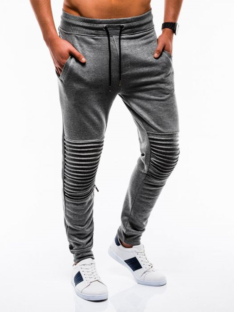 Style Mens Slim Fit Tracks Fitness Pants High Quality Men Jogger Pants Printed LOGO Stacked Sweat Pants  Casual