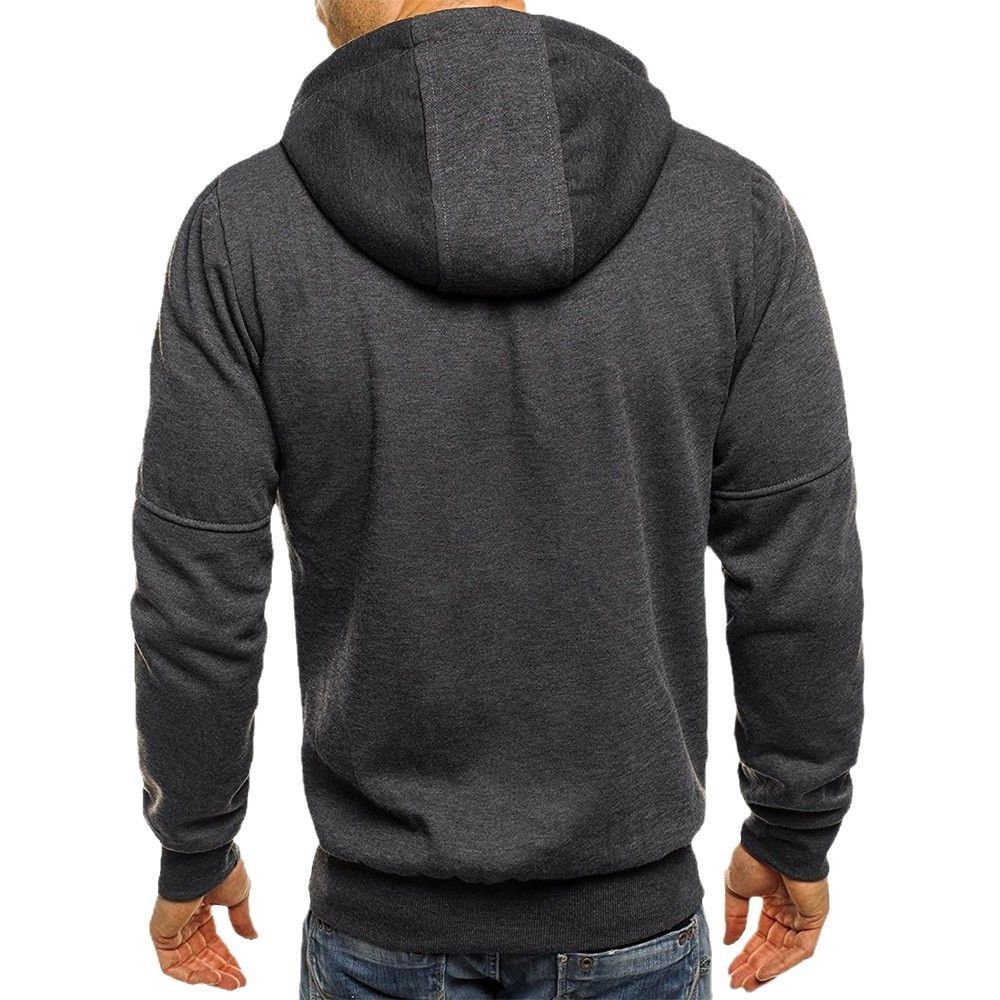 Sports Autumn and Winter Fitness High Quality Heavy Weight Zip up Hoodie Sleeve Casual Drawstring Custom Hoodies for Men Coats
