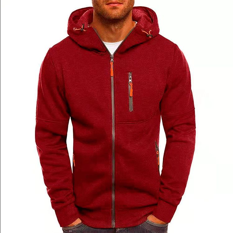 Sports Autumn and Winter Fitness High Quality Heavy Weight Zip up Hoodie Sleeve Casual Drawstring Custom Hoodies for Men Coats