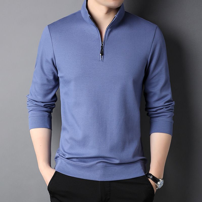 Professional  Golf Shirts Men's Long Sleeve Plain for Polo Shirts with Blade Collar Printed Pattern Golf for Polo   Sweatshirts