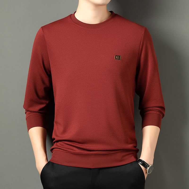 Autumn New Crew Neck Design Men's Fashion Casual Long Sleeve Polyester T-shirt With Graphic  Sweatshirts