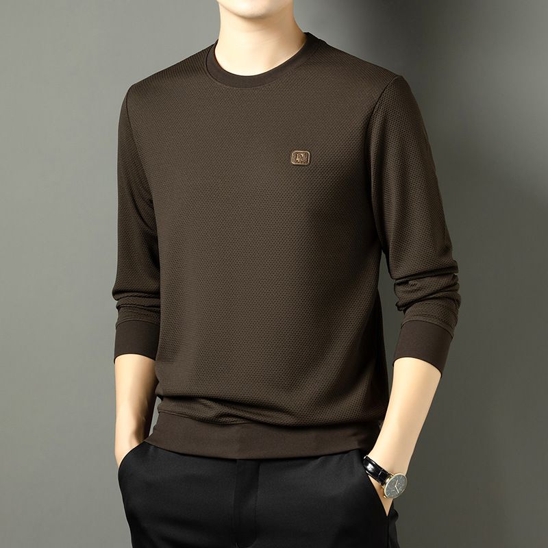 Autumn New Crew Neck Design Men's Fashion Casual Long Sleeve Polyester T-shirt With Graphic  Sweatshirts