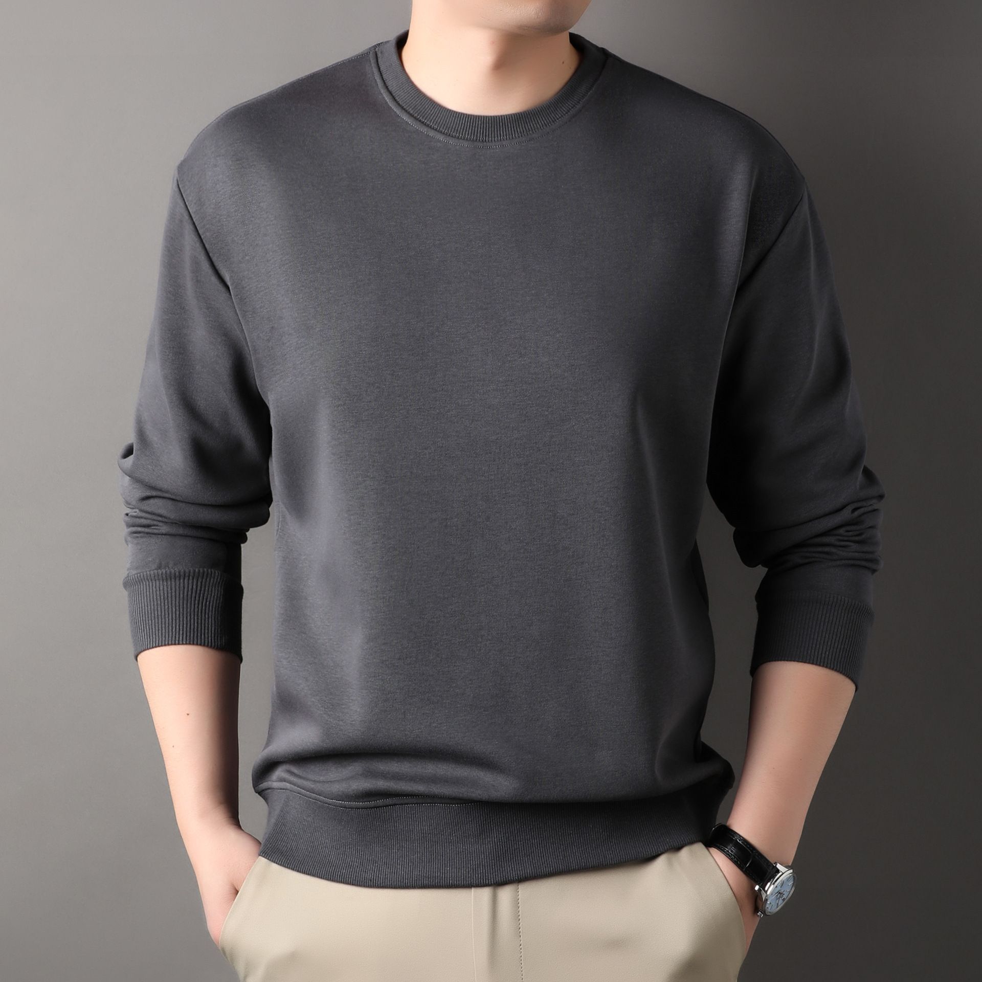 Blank Heavyweight Hoodie Men Casual Crew Neck Streetwear Fashion Hoodies Custom Design Sweatshirts