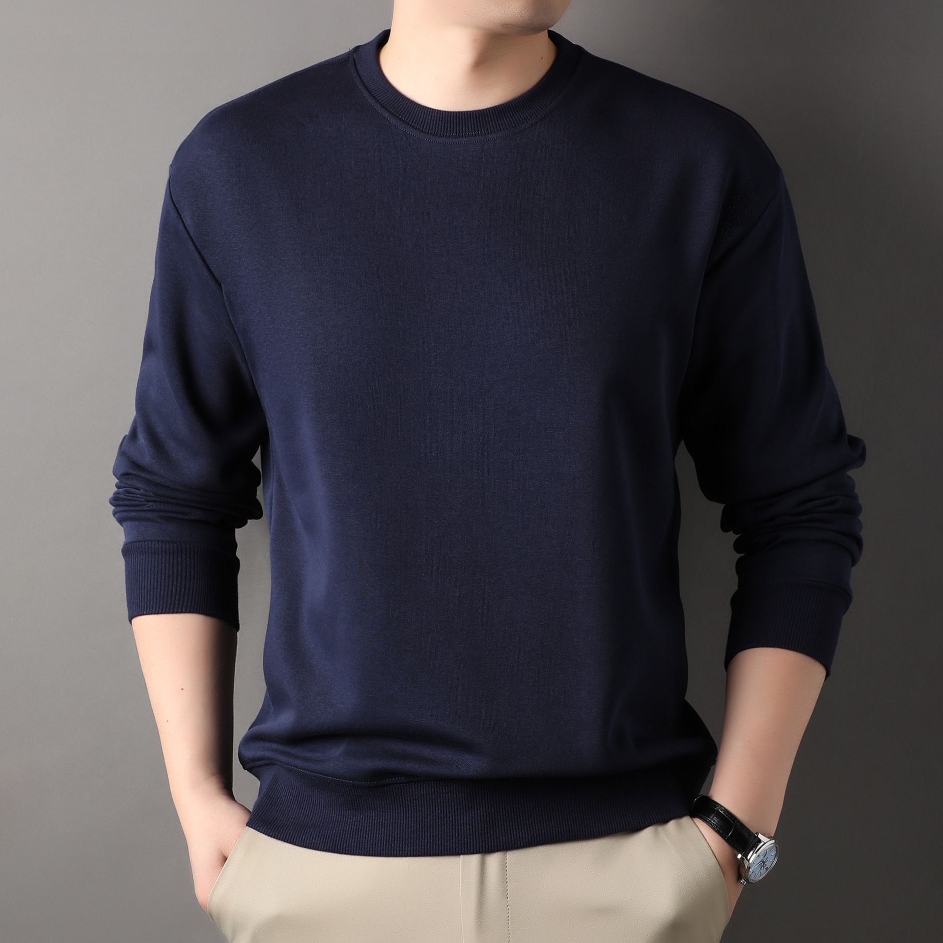 Blank Heavyweight Hoodie Men Casual Crew Neck Streetwear Fashion Hoodies Custom Design Sweatshirts