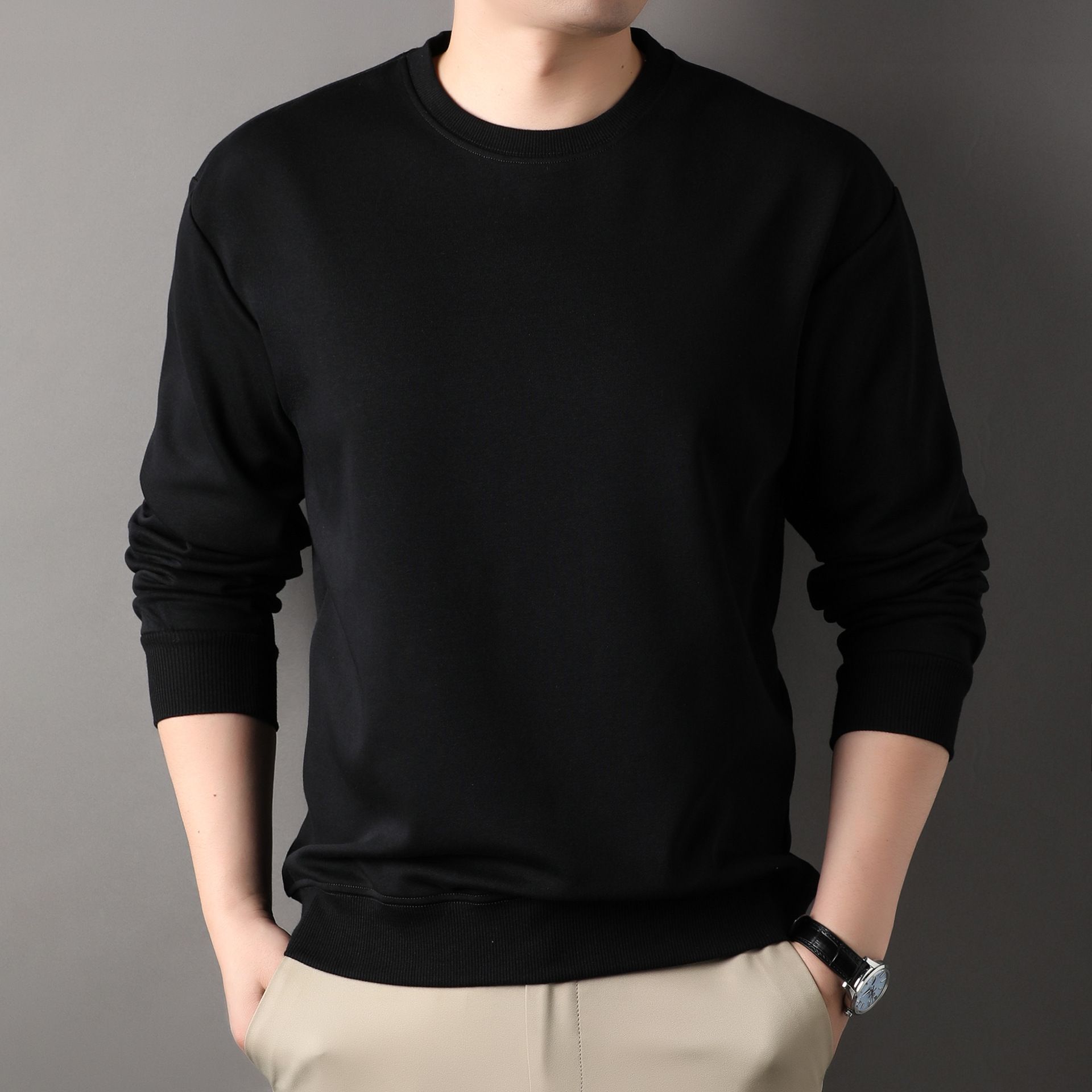 Blank Heavyweight Hoodie Men Casual Crew Neck Streetwear Fashion Hoodies Custom Design Sweatshirts
