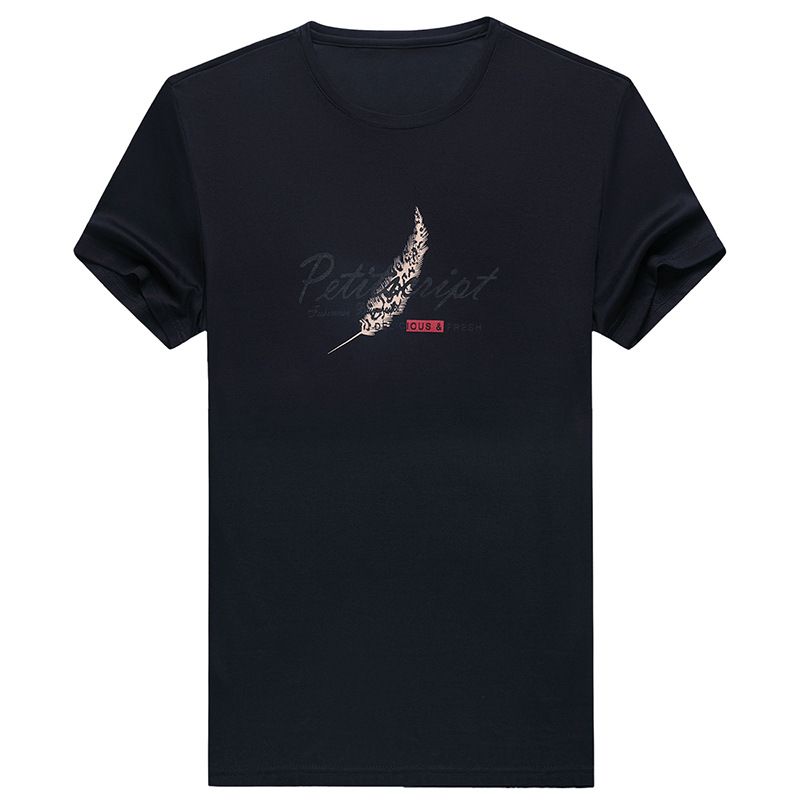 Summer Cotton Men's T-Shirt Fashion Round Neck Jumper With Short Sleeves Blank Design Loose Solid Pattern Casual Style T-Shirts