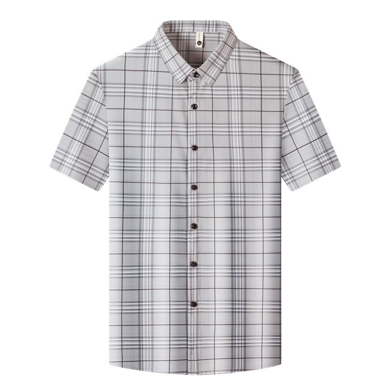 Overruns Brand Check Shirts for Men Cotton Comfortable Top Casual Wear Accept Custom logo Worldwide Popular Men' s Shirts