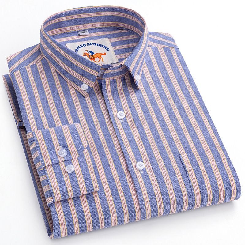 Factory Custom Men's  Plaid Shirt New Long-sleeved Casual Shirt Wholesale  Men's Clothing Top   Shirts