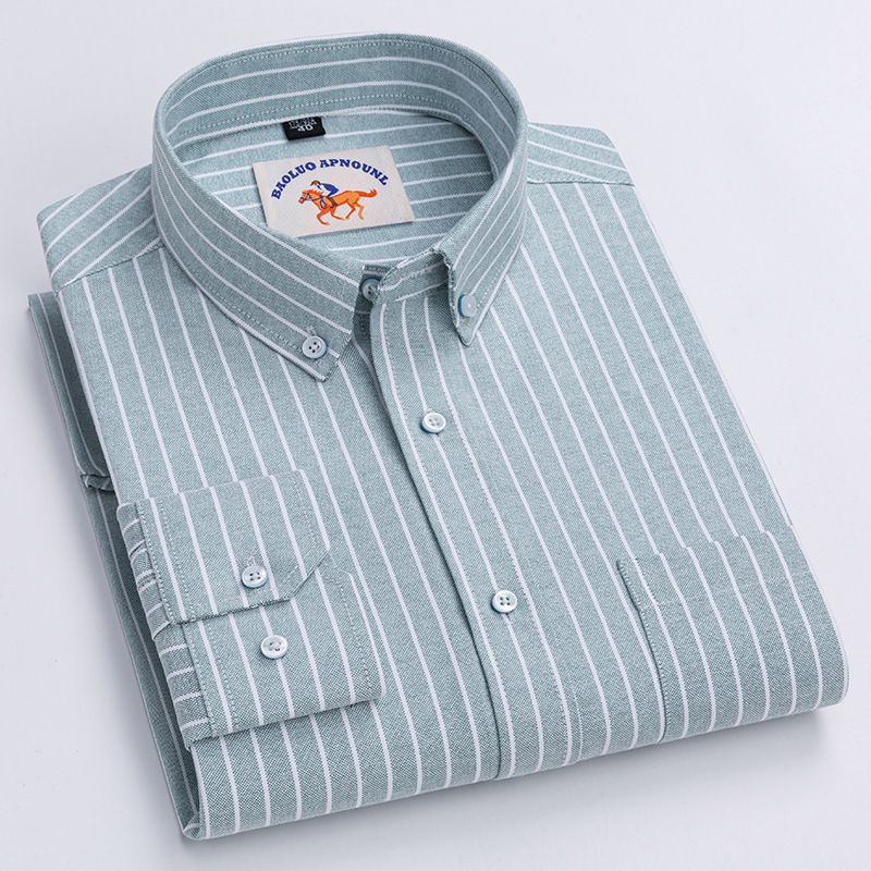 Factory Custom Men's  Plaid Shirt New Long-sleeved Casual Shirt Wholesale  Men's Clothing Top   Shirts