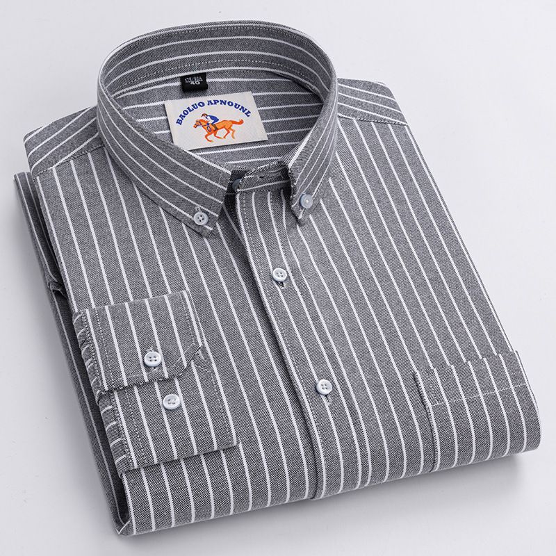 Factory Custom Men's  Plaid Shirt New Long-sleeved Casual Shirt Wholesale  Men's Clothing Top   Shirts