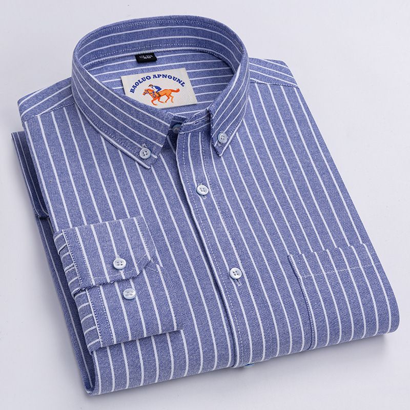 Factory Custom Men's  Plaid Shirt New Long-sleeved Casual Shirt Wholesale  Men's Clothing Top   Shirts