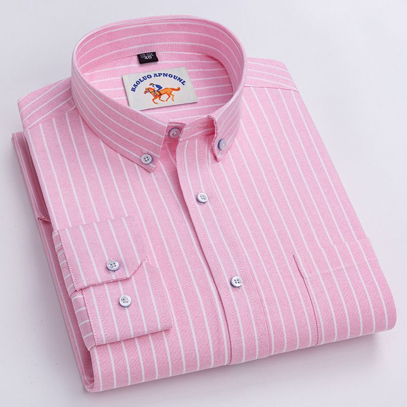 Factory Custom Men's  Plaid Shirt New Long-sleeved Casual Shirt Wholesale  Men's Clothing Top   Shirts