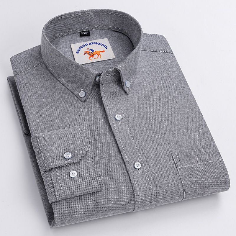 Factory Custom Men's  Plaid Shirt New Long-sleeved Casual Shirt Wholesale  Men's Clothing Top   Shirts