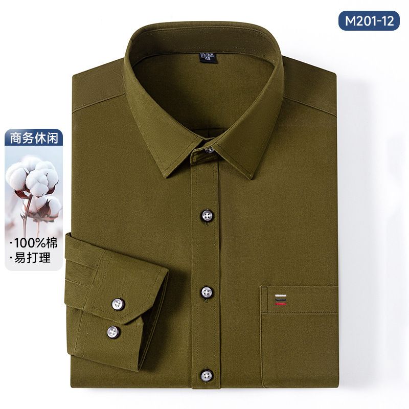 Wholesale Luxury Flexible Classic Black Dress Shirt Long Sleeve Regular Fit Business Casual Shirts for Men
