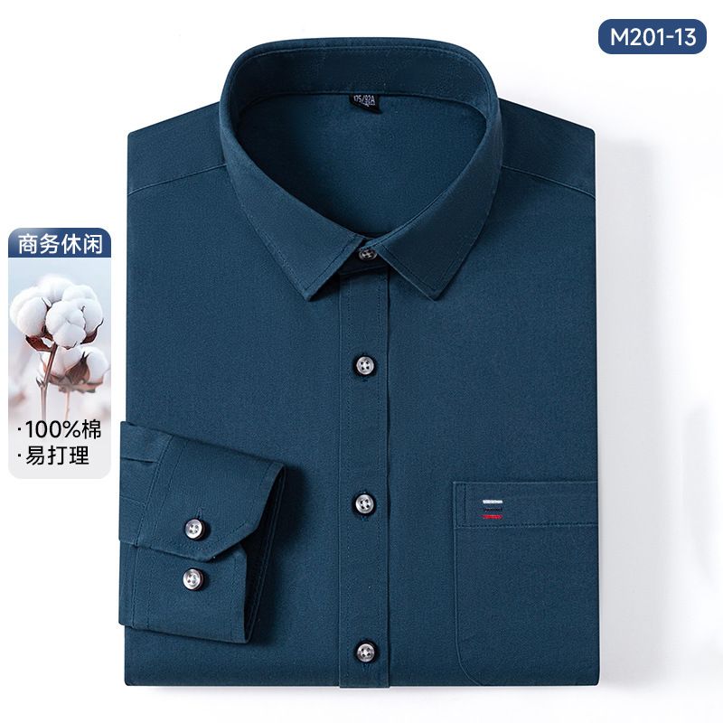 Wholesale Luxury Flexible Classic Black Dress Shirt Long Sleeve Regular Fit Business Casual Shirts for Men