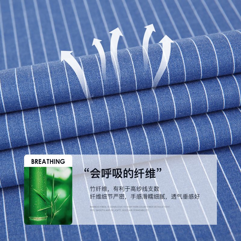 Winter Casual Shirts Striped Long Sleeve Men Office Shirts High Quality Custom Embroidery Dress Shirt