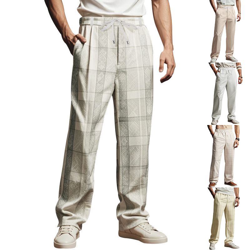Arrival Men's Plaid Sleep Wear Pants With Elastic Waist Factory Wholesale Pajama Sleep Bottoms Casual
