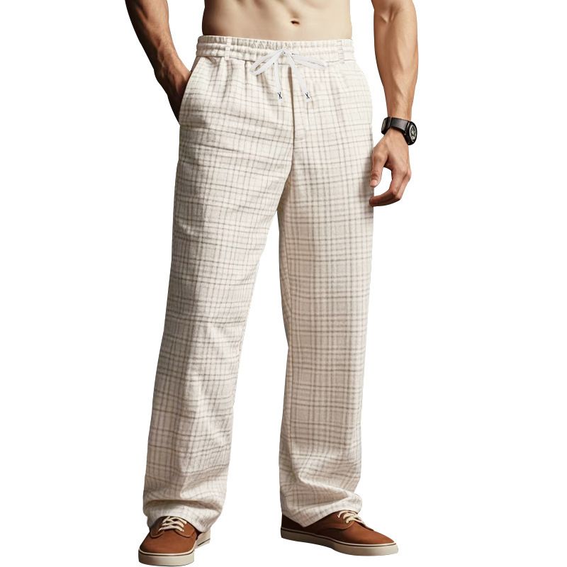 Arrival Men's Plaid Sleep Wear Pants With Elastic Waist Factory Wholesale Pajama Sleep Bottoms Casual