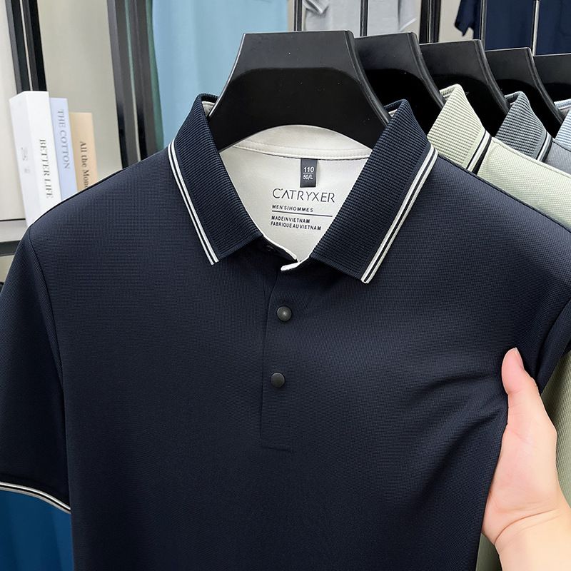 Wholesale Blank  Polo Modern Shirts Custom Your   Yellow and Black Polyester Plain Mens Golf Polo T Shirts