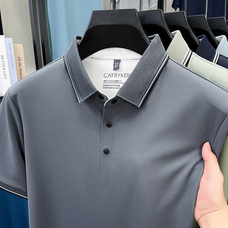 Wholesale Blank  Polo Modern Shirts Custom Your   Yellow and Black Polyester Plain Mens Golf Polo T Shirts