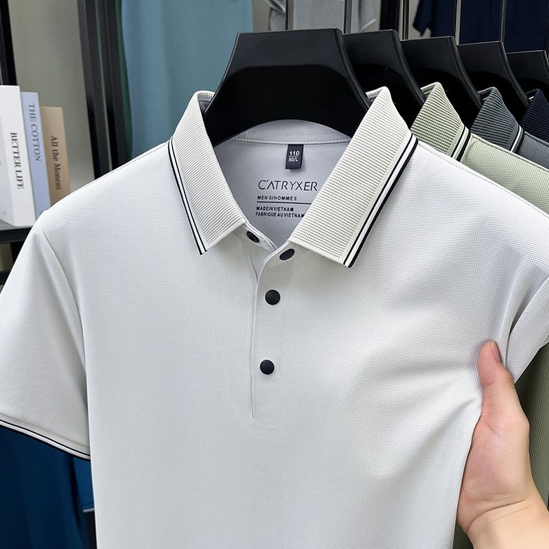 Wholesale Blank  Polo Modern Shirts Custom Your   Yellow and Black Polyester Plain Mens Golf Polo T Shirts