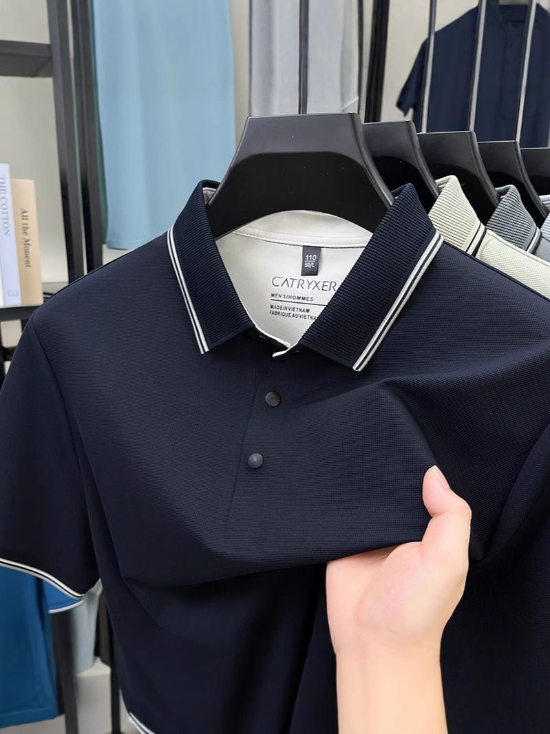 Wholesale Blank  Polo Modern Shirts Custom Your   Yellow and Black Polyester Plain Mens Golf Polo T Shirts