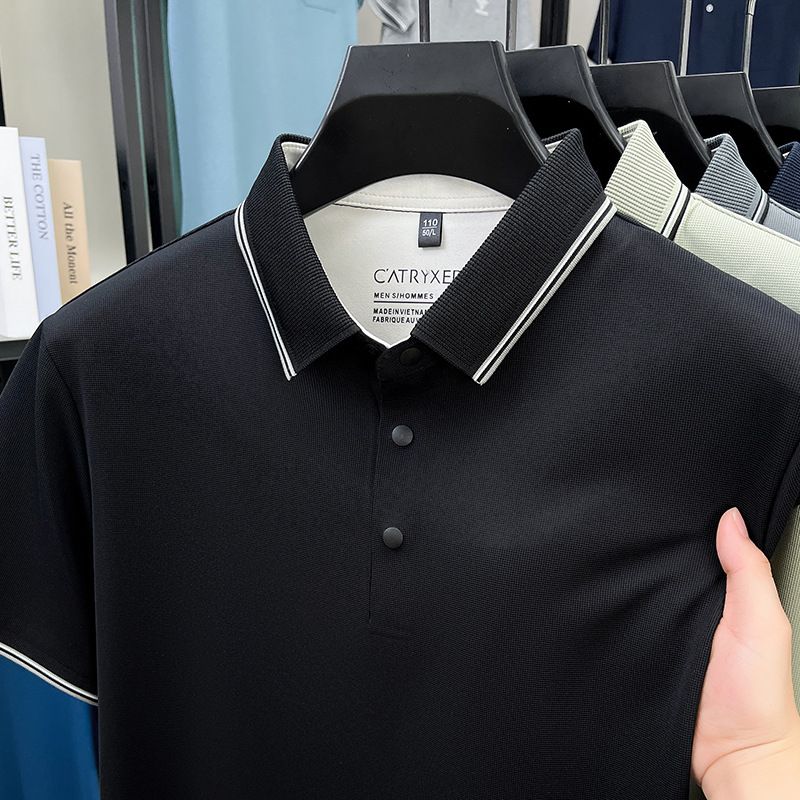 Wholesale Blank  Polo Modern Shirts Custom Your   Yellow and Black Polyester Plain Mens Golf Polo T Shirts