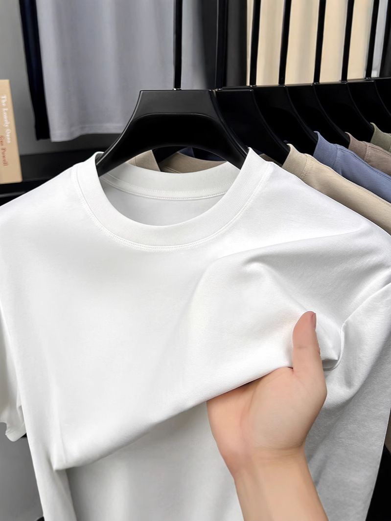 High Quality Cotton Custom Tshirt French Terry Crewneck Oversized Men Print Round Nec T-Shirts