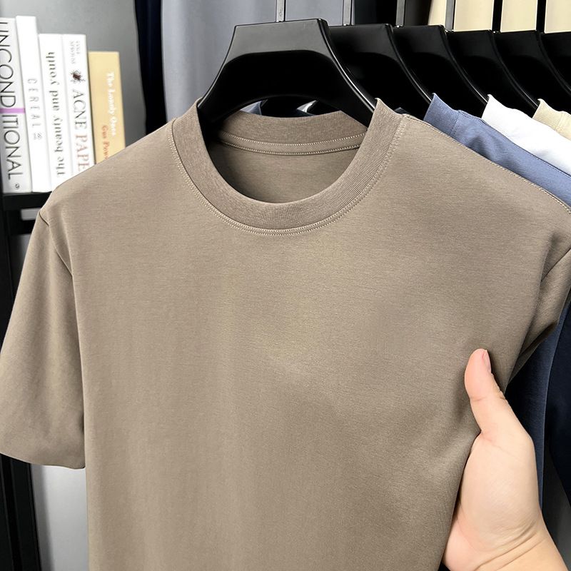 High Quality Cotton Custom Tshirt French Terry Crewneck Oversized Men Print Round Nec T-Shirts