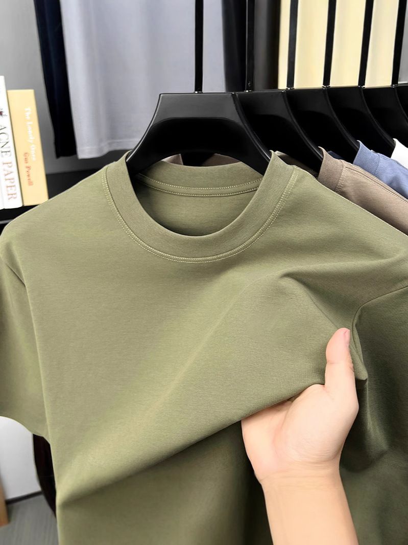 High Quality Cotton Custom Tshirt French Terry Crewneck Oversized Men Print Round Nec T-Shirts