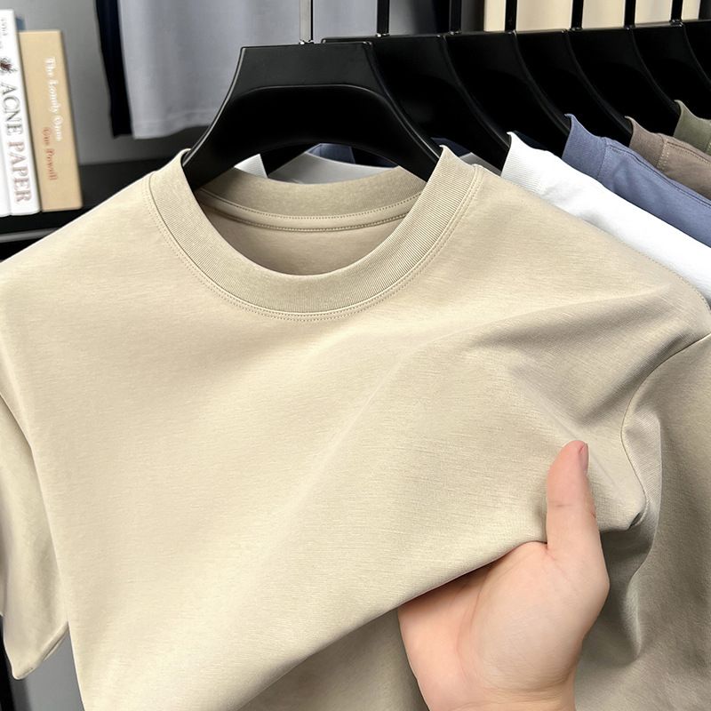 High Quality Cotton Custom Tshirt French Terry Crewneck Oversized Men Print Round Nec T-Shirts