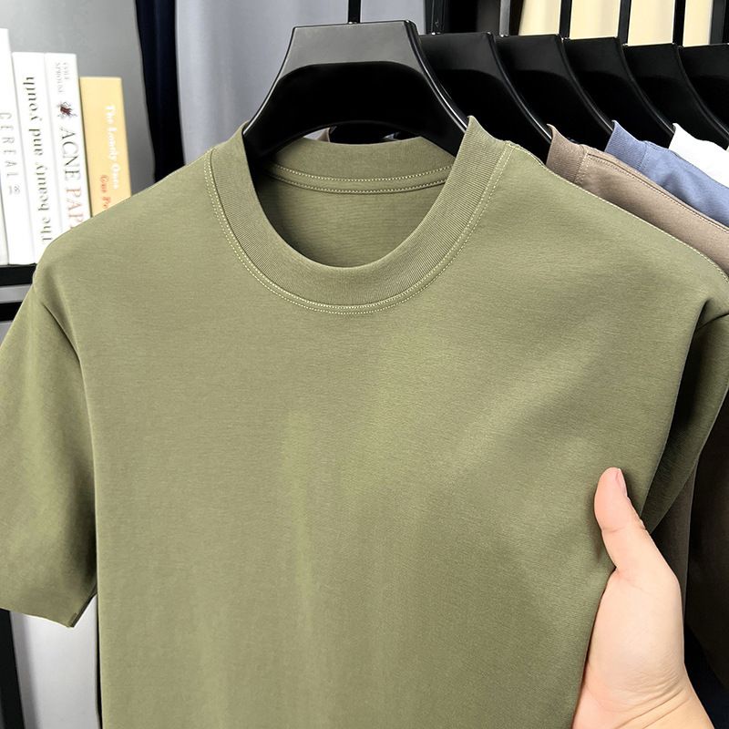 High Quality Cotton Custom Tshirt French Terry Crewneck Oversized Men Print Round Nec T-Shirts