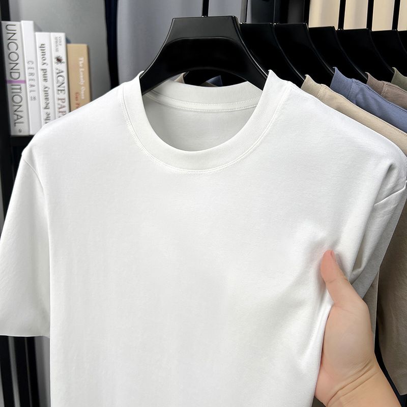 High Quality Cotton Custom Tshirt French Terry Crewneck Oversized Men Print Round Nec T-Shirts