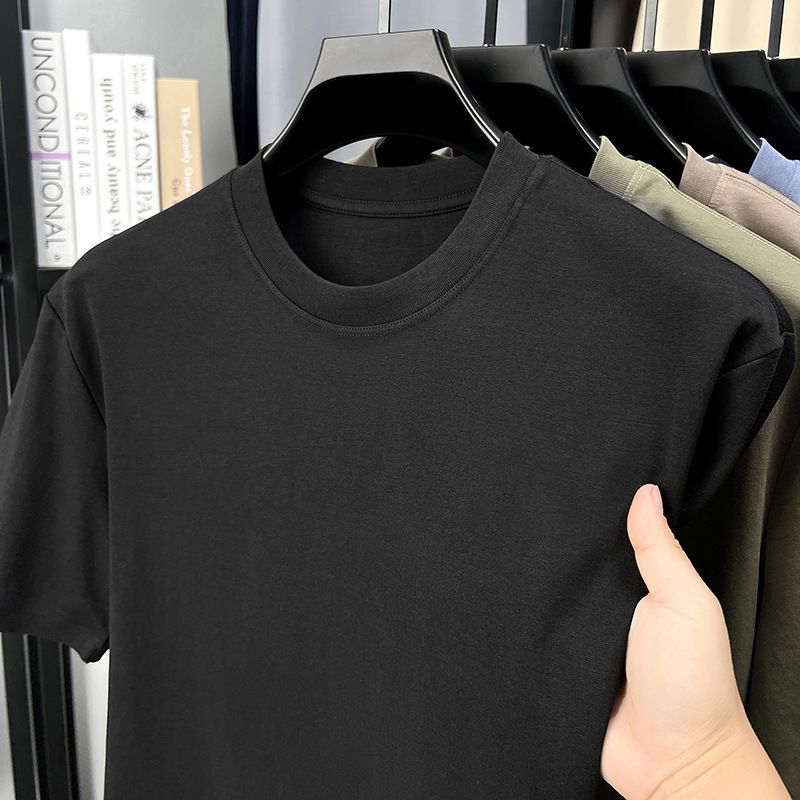 High Quality Cotton Custom Tshirt French Terry Crewneck Oversized Men Print Round Nec T-Shirts
