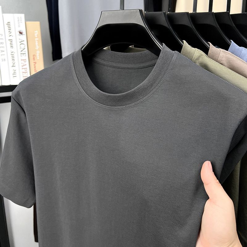 High Quality Cotton Custom Tshirt French Terry Crewneck Oversized Men Print Round Nec T-Shirts