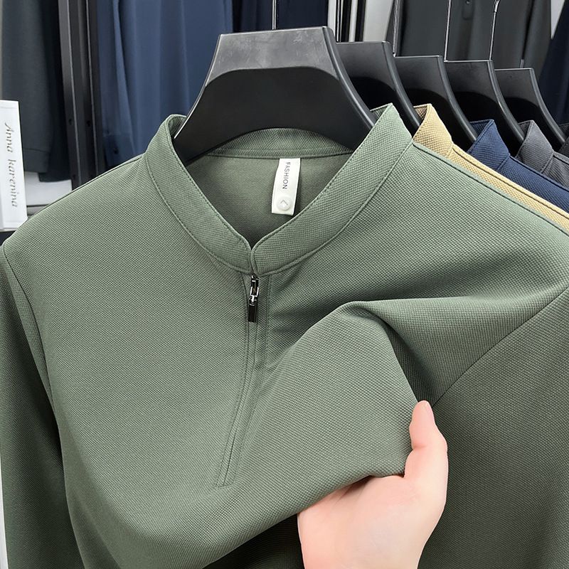 Custom  Men's Sportswear Sublimation Cotton Fleece Quarter Half Knit Pullover Hoodie  T-Shirts