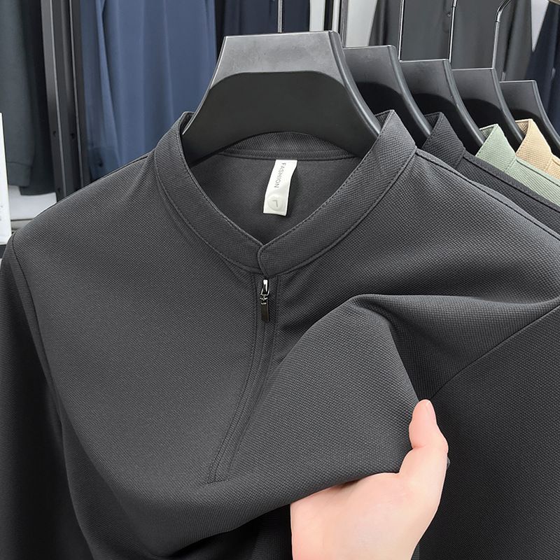 Custom  Men's Sportswear Sublimation Cotton Fleece Quarter Half Knit Pullover Hoodie  T-Shirts