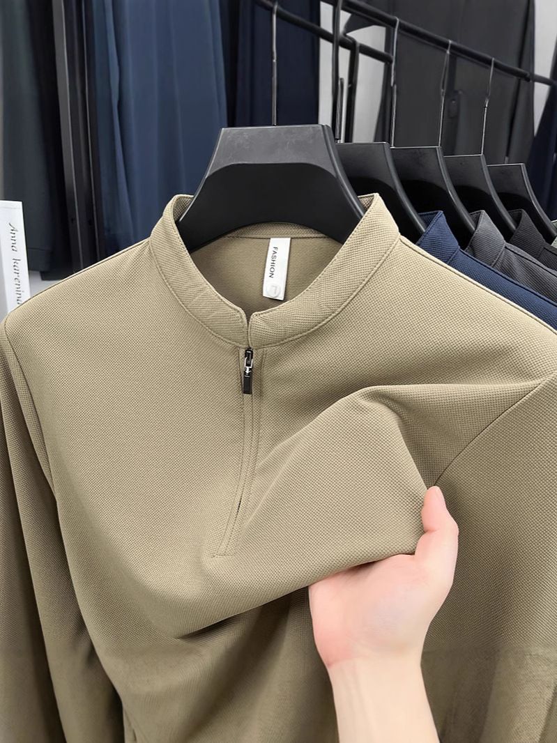 Custom  Men's Sportswear Sublimation Cotton Fleece Quarter Half Knit Pullover Hoodie  T-Shirts
