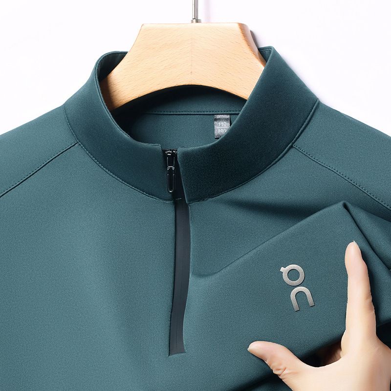 Fashionable Zipper Golf Tshirts Polo Shirt Long Sleeve t Shirt Cotton Blend Men's Clothing Polo T-Shirts