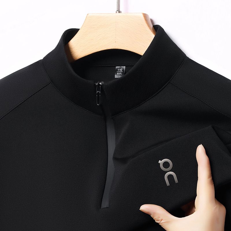 Fashionable Zipper Golf Tshirts Polo Shirt Long Sleeve t Shirt Cotton Blend Men's Clothing Polo T-Shirts