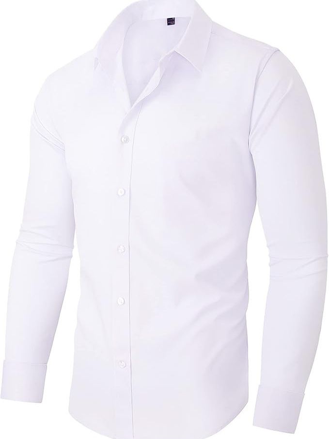 High Quality Slim Fit Men's Shirt Button up Long Sleeve Cotton Casual Formal Dress Shirt