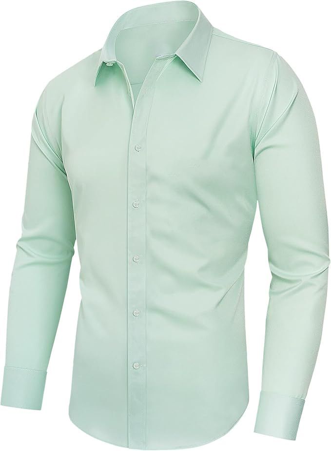 High Quality Slim Fit Men's Shirt Button up Long Sleeve Cotton Casual Formal Dress Shirt