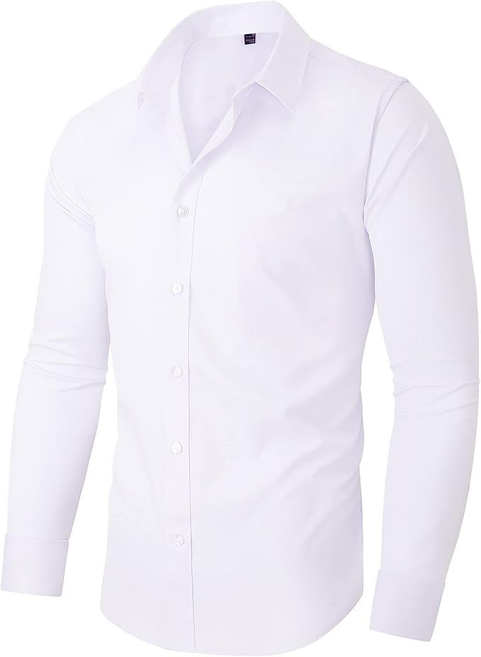 High Quality Slim Fit Men's Shirt Button up Long Sleeve Cotton Casual Formal Dress Shirt