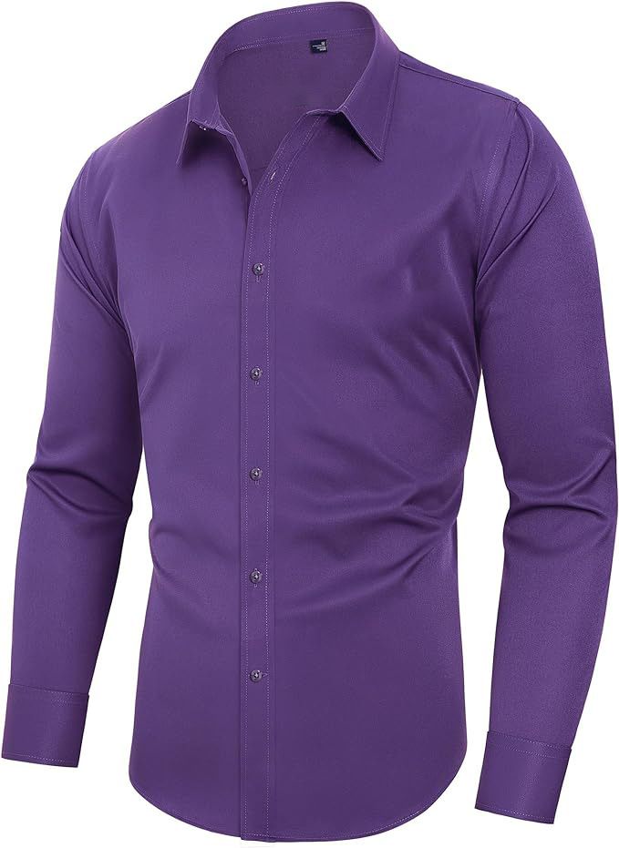 High Quality Slim Fit Men's Shirt Button up Long Sleeve Cotton Casual Formal Dress Shirt