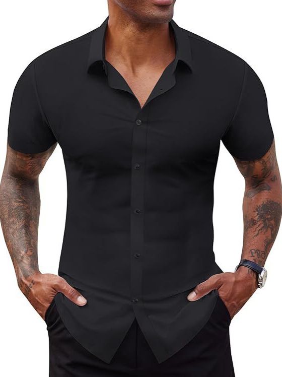 Men's Shirt new Fashion Casual Wholesale cheap Custom Cotton Clothing short sleeve Men's shirt