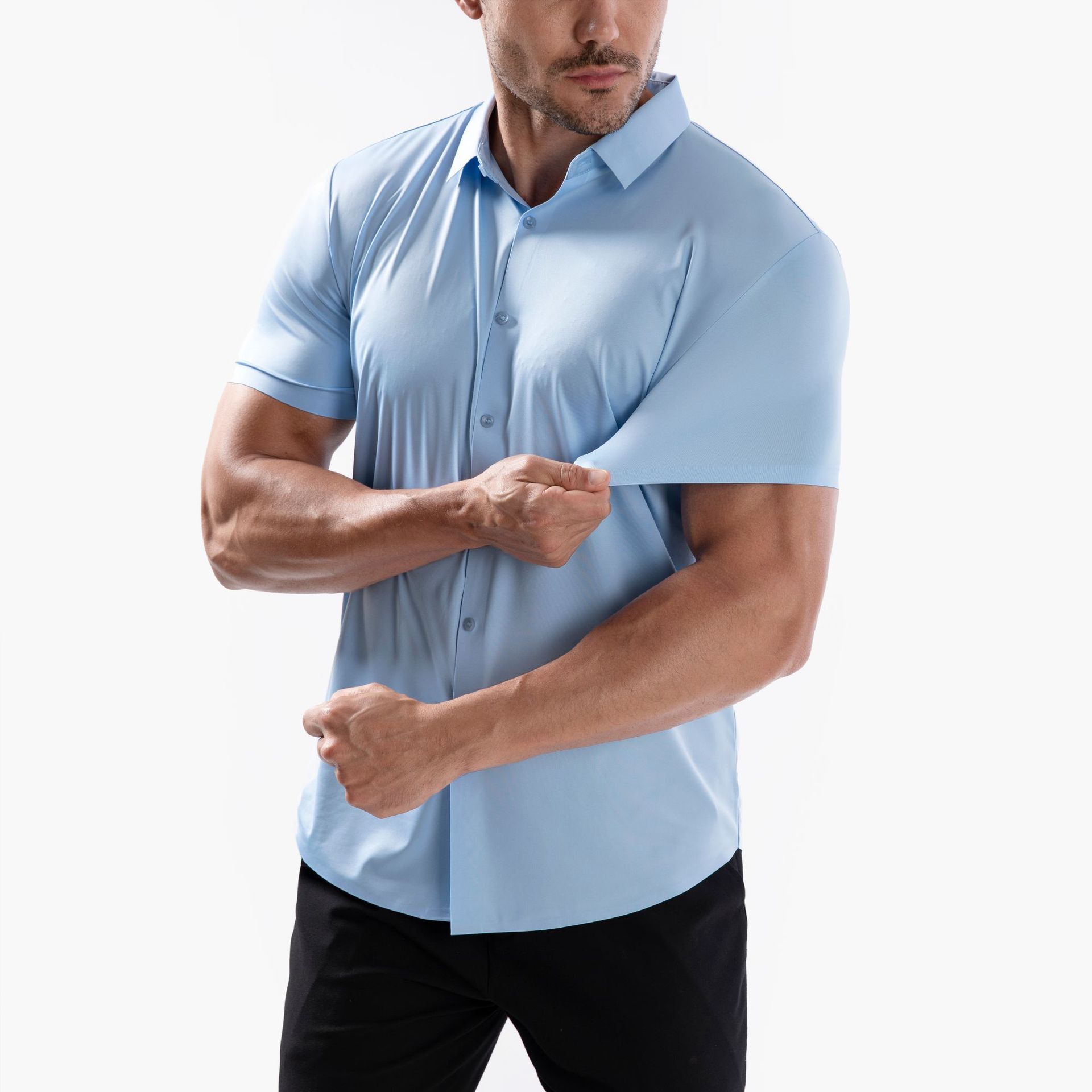 Men's Shirt new Fashion Casual Wholesale cheap Custom Cotton Clothing short sleeve Men's shirt